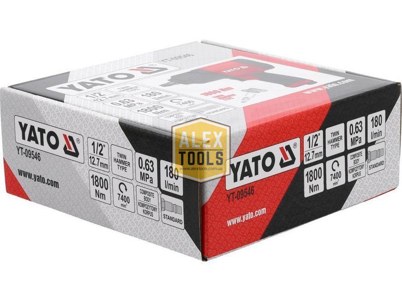 Пневматический гайковерт 1/2" 1800Нм YATO YT-09546 YT-09546 изображение