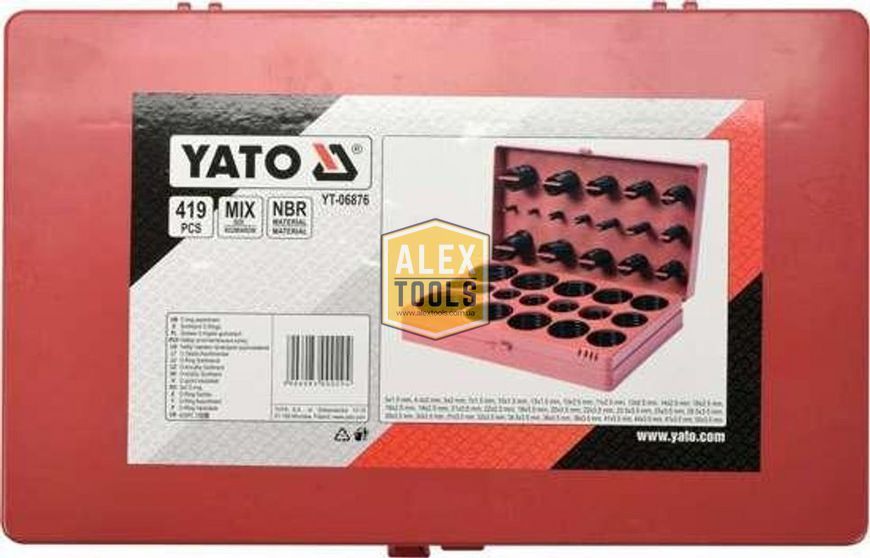 Гумові ущільнювальні кільця 419 шт YATO YT-06876 YT-06876 зображення