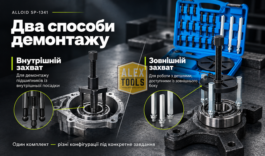 Alloid. Набор съемников для внутренних и наружных подшипников. SP-1341 SP-1341 изображение