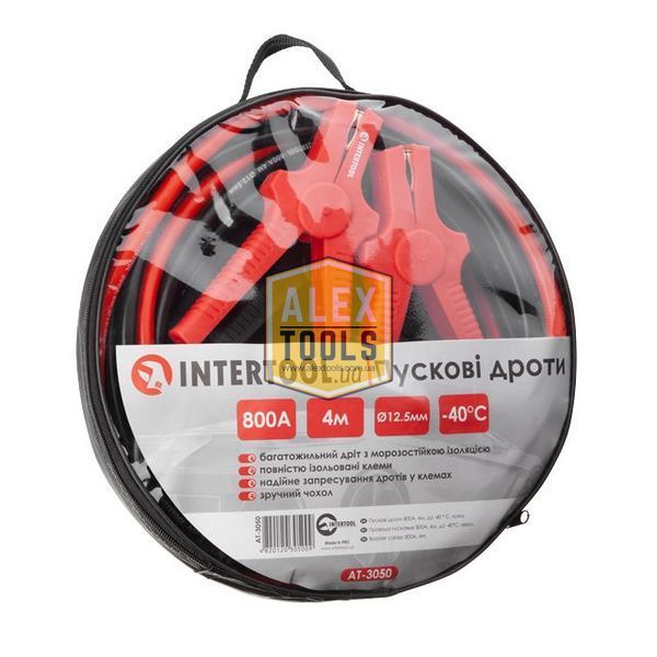 Пускові дроти 800 А, 4 м, до -40&deg;C, чохол INTERTOOL AT-3050 AT-3050 зображення
