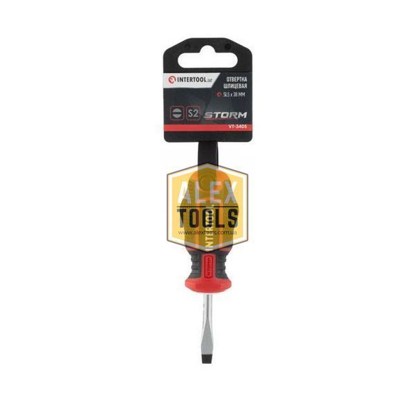 Отвертка шлицевая SL5.0*38 мм, S2, STORM INTERTOOL VT-3405 VT-3405 изображение