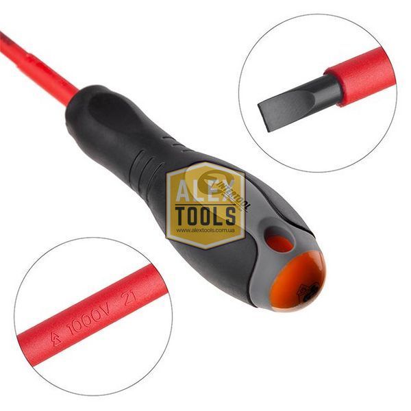 Отвертка изолированная шлицевая 1*5,5 мм, 125 мм, 1000 В INTERTOOL VT-3206 VT-3206 изображение