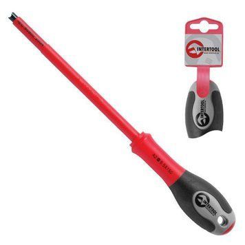 Викрутка шліцьова ізольована 1,2*6,5 мм, 150 мм, 1000 В INTERTOOL VT-3207 VT-3207 зображення