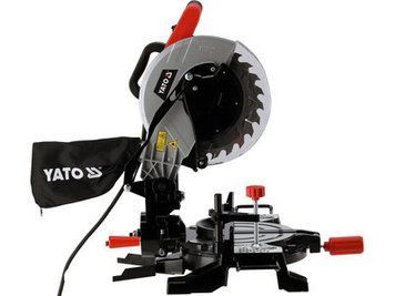 Пила торцьовальна з лазером YATO 1.5 кВт, диск &Oslash;=255/30 мм, гл.різу 90&deg;/45&deg;- 75/45 мм l= 125/85 мм YT-821722 зображення
