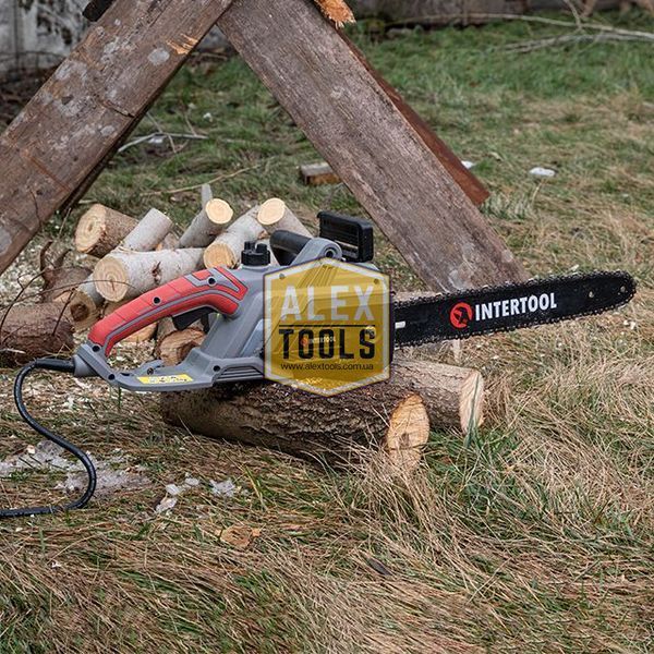 Пила цепная электрическая 2400 Вт, шина 40 см, боковой двигатель INTERTOOL DT-2201 DT-2201 изображение