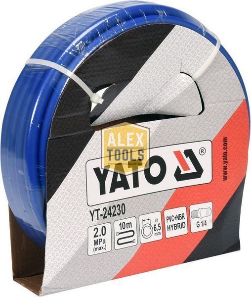Пневматический гибридный шланг 1/4" 10 м YATO YT-24230 YT-24230 изображение