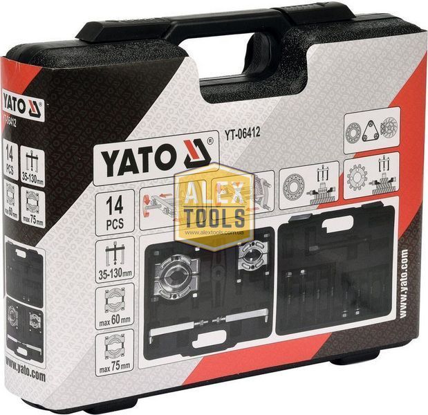 Комплект знімачів і сепараторів 14 елементів YATO YT-06412 YT-06412 зображення