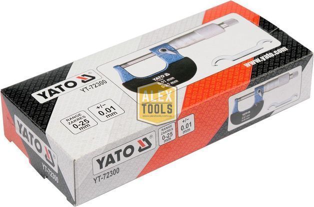 Мікрометр 0-25 мм YATO YT-72300 YT-72300 зображення