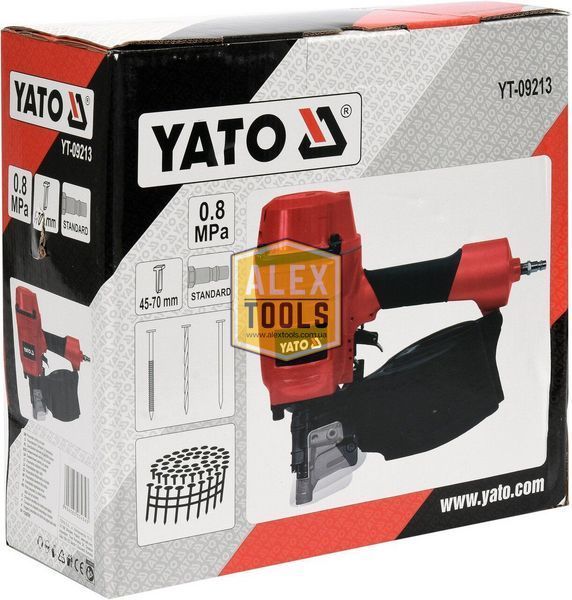 Пістолет цвяхозабивний пневматичний барабанний YATO YT-09213 YT-09213 зображення