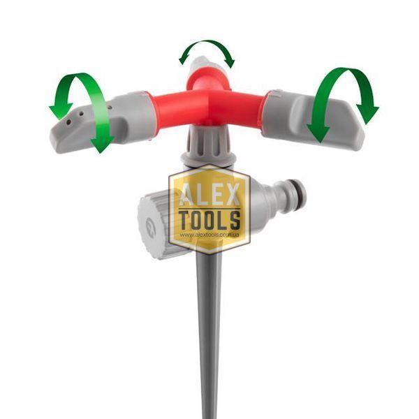 Дождеватель круговой с вращающейся головкой на костыле, PP, ABS, Zinc alloy INTERTOOL GE-0055 GE-0055 изображение