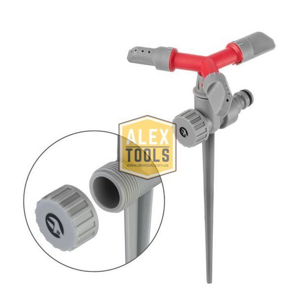 Дождеватель круговой с вращающейся головкой на костыле, PP, ABS, Zinc alloy INTERTOOL GE-0055 GE-0055 изображение