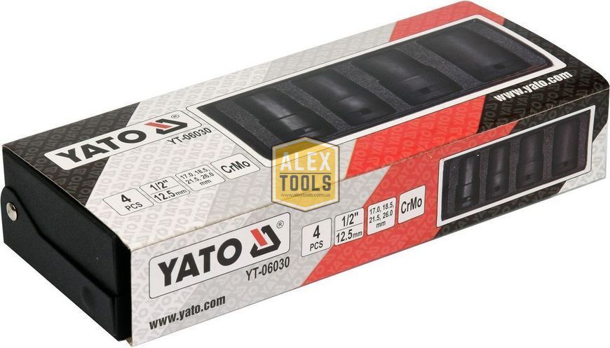 Набор торцевых головок 4 единицы YATO YT-06030 YT-06030 изображение