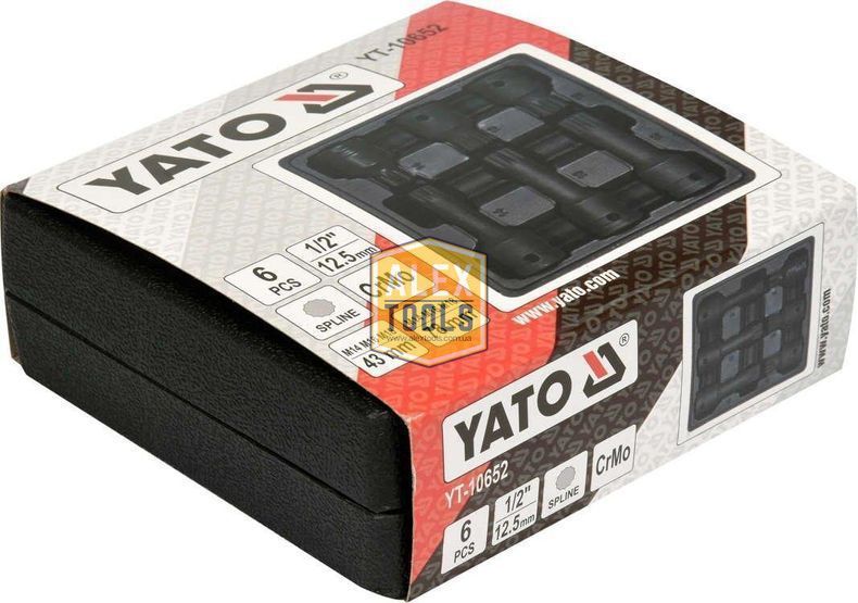 Набор ударных ключей SPLINE 1/2" YATO YT-10652 YT-10652 изображение