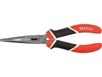 Плоскогубці подовжені прямі 200 мм, трикольорові ручки YATO YT-1944 YT-1944 зображення