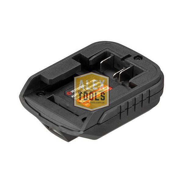 Адаптер для аккумулятора Li-ion 20 В, USB 2A, LED фонарь INTERTOOL WT-9300 WT-9300 изображение