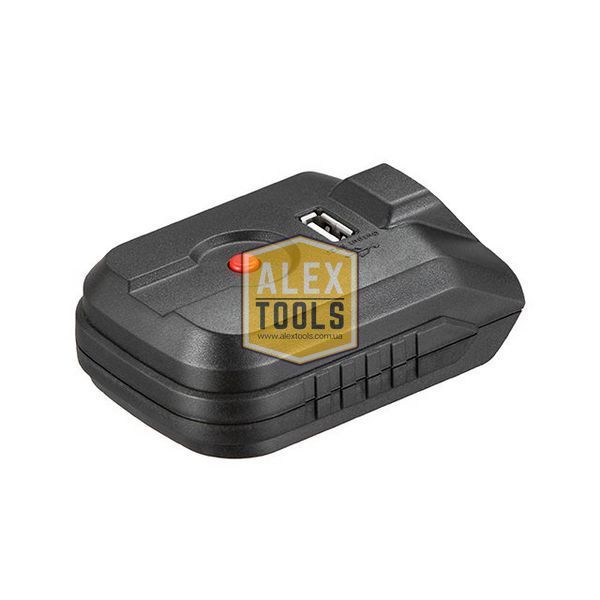 Адаптер для аккумулятора Li-ion 20 В, USB 2A, LED фонарь INTERTOOL WT-9300 WT-9300 изображение