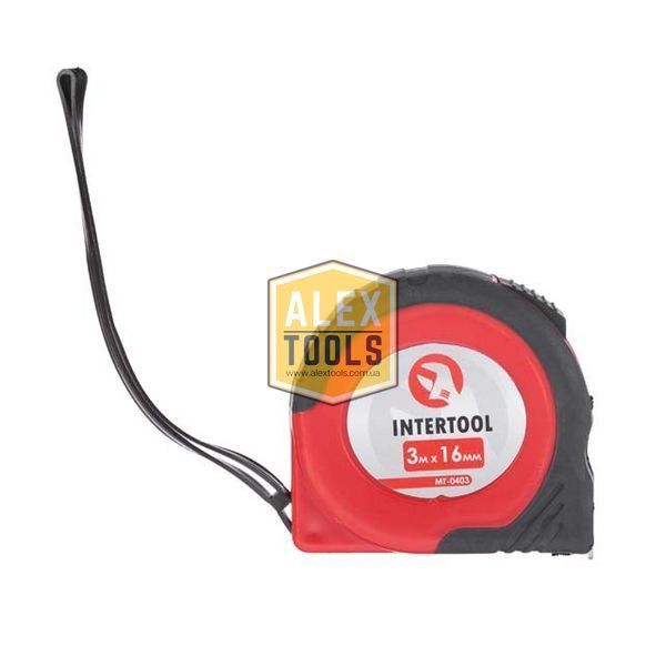 Рулетка з фіксатором 3 м * 16 мм INTERTOOL MT-0403 MT-0403 зображення