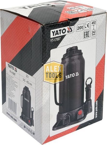 Бутылочный домкрат 20 тонн YATO YT-17007 YT-17007 изображение