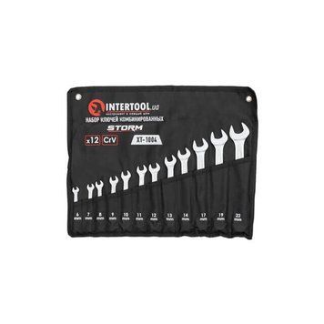 Набор ключей комбинированных 12 ед., STORM, 6-22 мм, Cr-V, чехол INTERTOOL XT-1004 XT-1004 изображение
