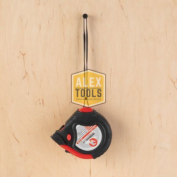 Рулетка з металевим полотном 8 м * 25 мм, три стопори полотна INTERTOOL MT-0108 MT-0108 зображення