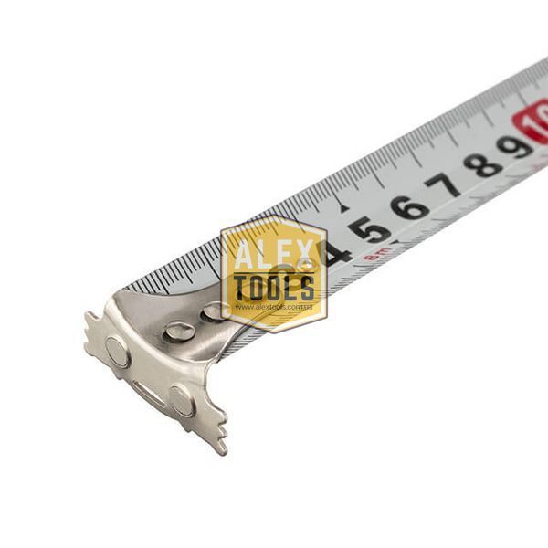 Рулетка з металевим полотном 8 м * 25 мм, три стопори полотна INTERTOOL MT-0108 MT-0108 зображення