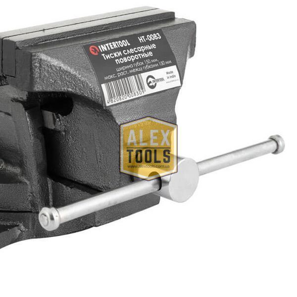 Лещата слюсарні поворотні, 150 мм INTERTOOL HT-0083 HT-0083 зображення
