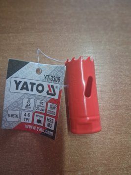ПИЛА КІЛЬЦЕВА BI-METAL YATO : HSS M3, &Oslash;= 22 ММ YT-3306 зображення