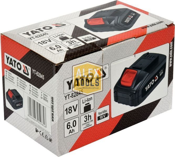 Акумулятор Li-Ion 18V 6Ah YATO YT-82845 YT-82845 зображення