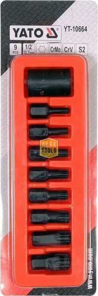Набор ударных торцевых насадок TORX 1/2" YATO YT-10664 YT-10664 изображение