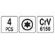 Набір накидних ключів Torx e6-e24, 4 шт YATO YT-0530 YT-0530 фото товару 2