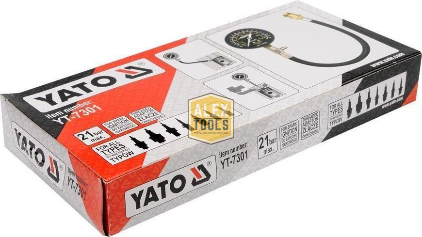 Компрессометр для бензинових двигунів YATO YT-7301 YT-7301 зображення