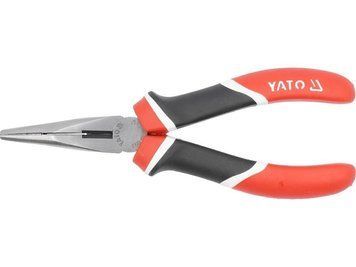 Плоскогубці подовжені прямі 160 мм, трикольорові ручки YATO YT-1943 YT-1943 зображення
