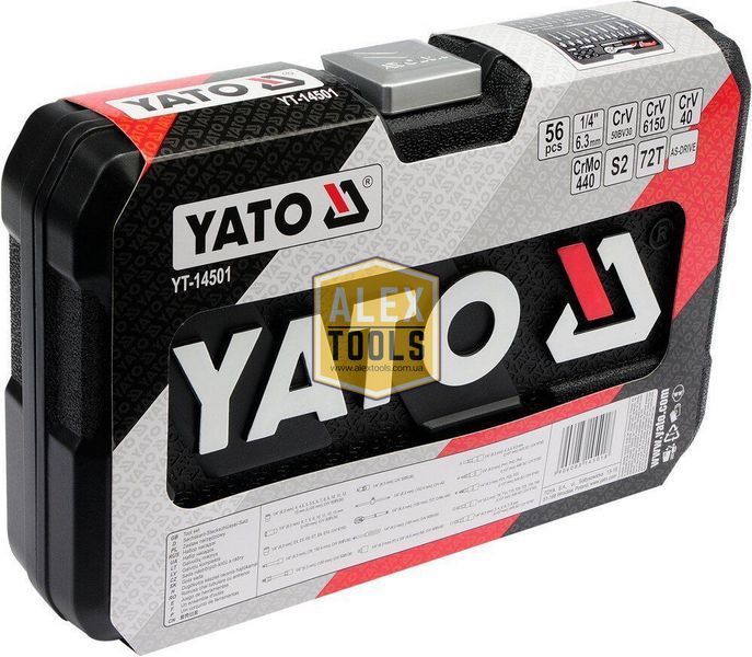 Набір інструментів 56 предметів YATO YT-14501 YT-14501 зображення
